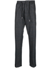 BILLIONAIRE PINSTRIPE-PATTERN DRAWSTRING CHINOS