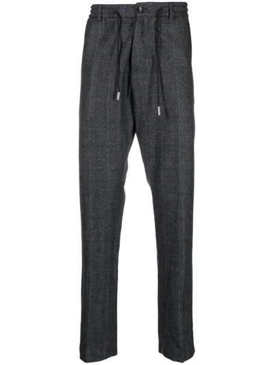 Billionaire Pinstripe-pattern Drawstring Chinos In Grau