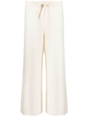 JIL SANDER WIDE-LEG CASHMERE TRACK PANTS