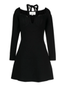 3.1 Phillip Lim Pointelle-trimmed Halter Mini Dress In Schwarz