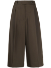 3.1 Phillip Lim Belted Pleated Cropped Trousers In Grün