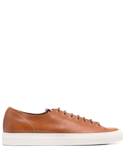 Buttero Low-top Leather Sneakers In Brown