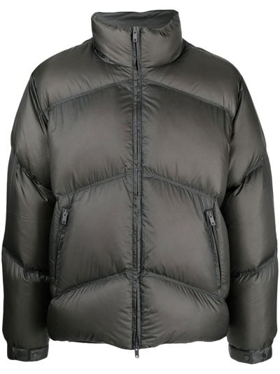 Represent Funnel-neck Zipped Padded Jacket In Black