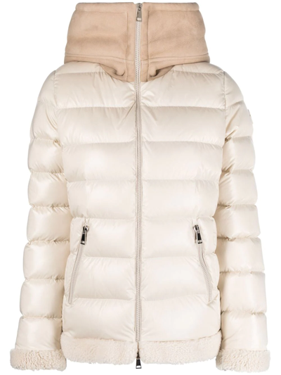 Moncler Guichard Shearling-lined Puffer Jacket In Beige