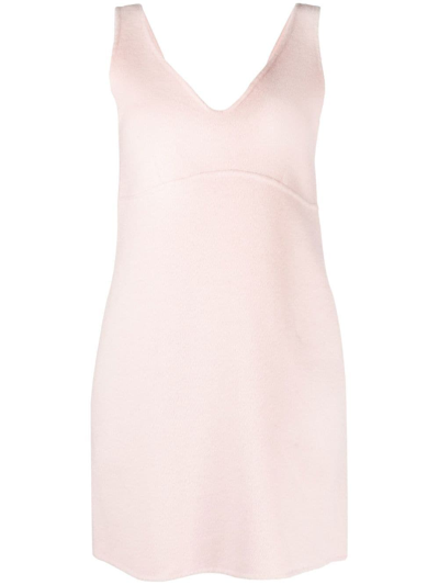 P.a.r.o.s.h Sleeveless Wool Minidress In Pink
