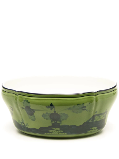 Ginori 1735 Oriente Italiano Salad Bowl (25cm) In Green