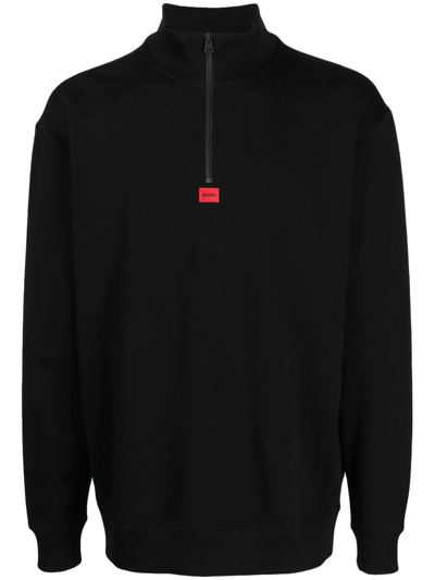 Hugo Durty Half Zip Sweatshirt Black