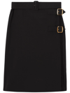 Burberry Belted Midi Skirt In Black