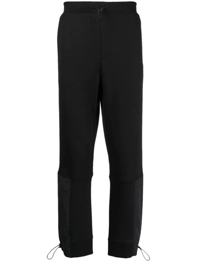 Hugo Logo-patch Toggle-fastening Joggers In Black