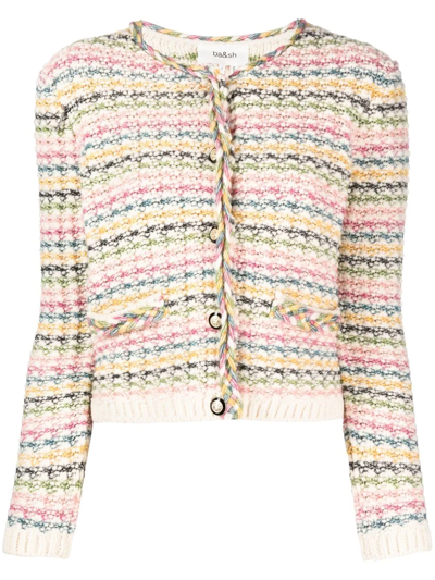 Ba&sh Button-front Tweed Jacket In Weiss