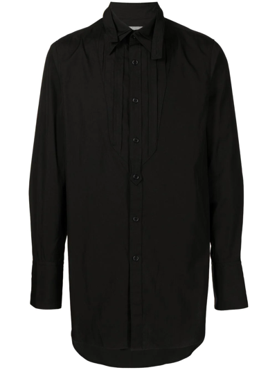 Yohji Yamamoto Bowtie-collar Oversized Shirt In Black