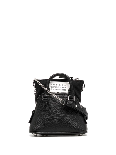 Maison Margiela Numbers-patch Mini Shoulder Bag In Schwarz