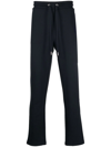 Moncler Embroidered-logo Track Pants In Blau
