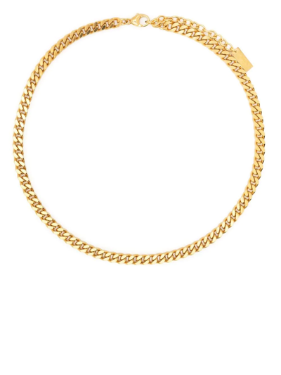 Saint Laurent Curb-chain Short Necklace In Gold