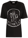 Moncler Logo-print Short-sleeve T-shirt In Schwarz