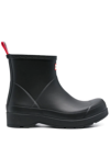 Hunter Commando Waterproof Chelsea Boot In Schwarz