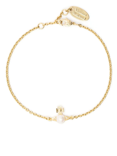 Vivienne Westwood Orb-embellished Chain Bracelet In Gold