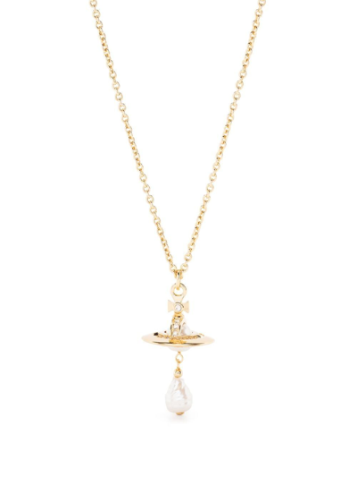 Vivienne Westwood Orb-pendant Chain Necklace In Gold