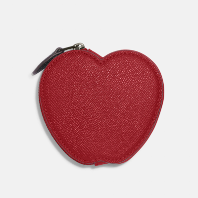 Coach Apple Coin Pouch In Red