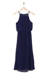 Sam Edelman Pleated Midi Dress In Navy