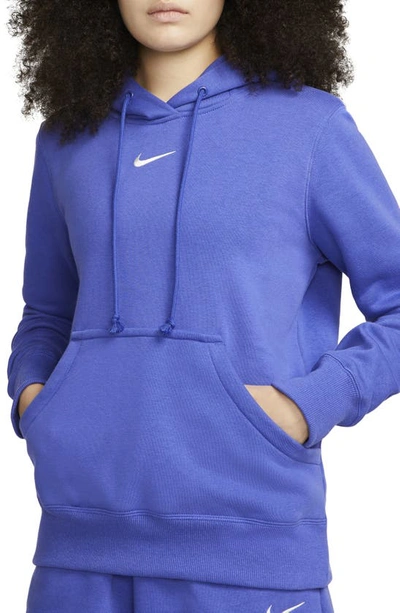 Nike Sportswear Phoenix Fleece Women's Pullover Hoodie In Lapis/ Sail
