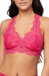 Fleur't Belle Époque Lace T-back Bralette In Bright Rose