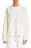 Totême Toteme Women Boxy Silk Sweater In Bone