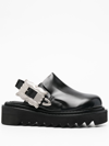 Toga Buckle-detail Sling-back Mules In Schwarz