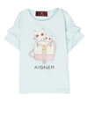 AIGNER 小猫印花T恤