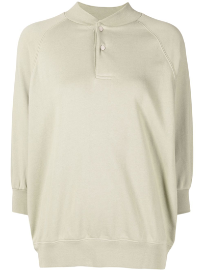 Essentials Pres-stud Fastening Detail Sweatshirt In Grün