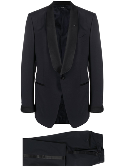 Tom Ford Pinstripe Wool Two-piece Suit In Black