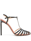 FRANCESCO RUSSO POINTED STRAP-DETAIL 105MM SANDALS