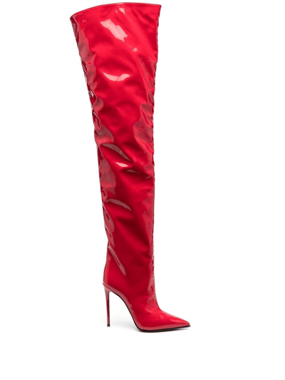 Le Silla Eva Thigh-high 120mm Boots In Red