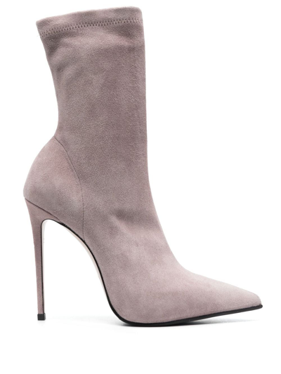 Le Silla Eva Suede 120mm Boots In Rosa