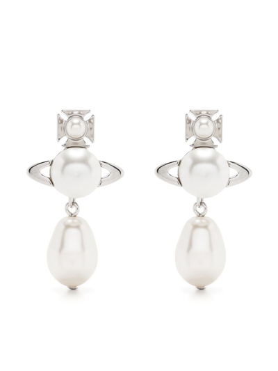 Vivienne Westwood Orb-embellished Stud Earrings In Silber