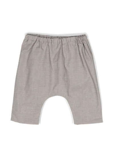 Bonpoint Babies' Check-print Trousers In Grey