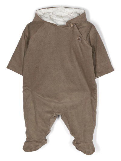 Bonpoint Babies' Hooded Corduroy Coat In Brown