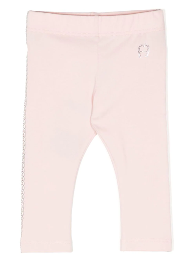 Aigner Babies' Rhinestone-logo Trousers In Pink