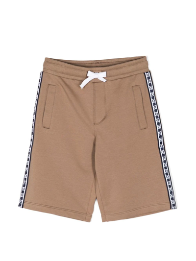 Aigner Kids' Cotton Bermuda Shorts In Brown