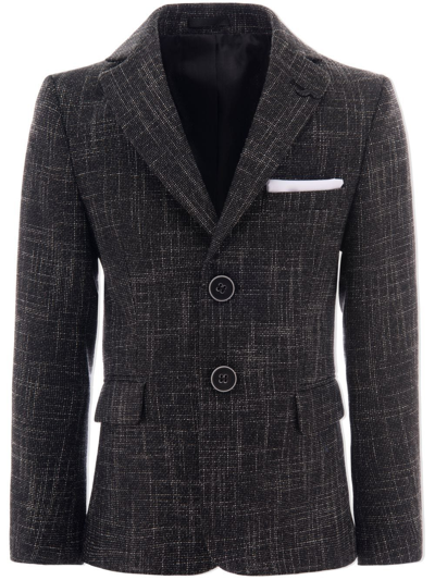 Moustache Kids' Smoky Tweed Blazer In Grey