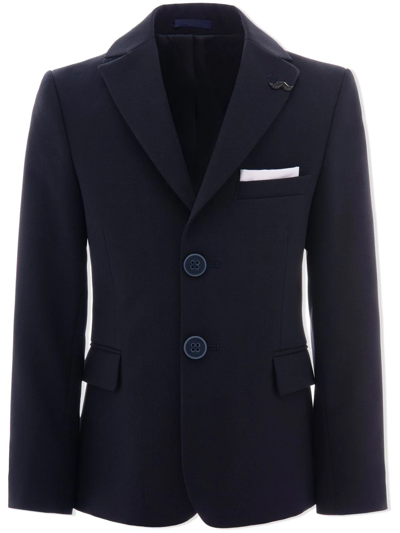 Moustache Kids' Twill Tailored Blazer In Navy