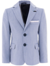 Moustache Twill Tailored Blazer In Blue