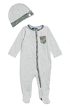 7 For All Mankind Babies'  Kids' Jersey Footie In Heather Grey