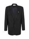 JIL SANDER JIL SANDER MEN'S BLACK OTHER MATERIALS BLAZER,J21BN0001J40002NERO 48