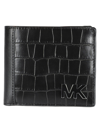 MICHAEL KORS MICHAEL KORS MEN'S BLACK OTHER MATERIALS WALLET,39F2LHDF1ENERO UNI