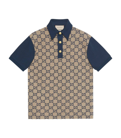 Gucci Gg Polo Shirt In Blue