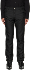 COURRÈGES BLACK POLYESTER TROUSERS