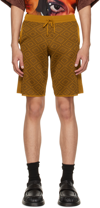 Ahluwalia Men's Diamond Jacquard Sweat Shorts In Multicobrow