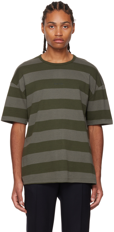 Paul Smith Green Stripe T-shirt In 绿色