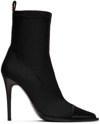 Amiri Black Cap Toe Bootie Heels In Black